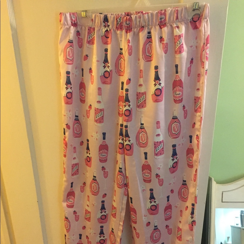 Rose All Day silky pajama pants